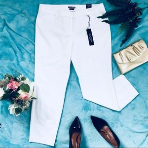 Express women Editor Ankle Straight white pant